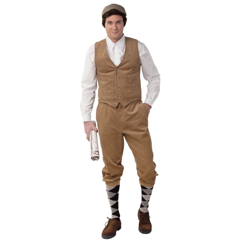 Brown 20s vest Piet 46-48|46-48|50-52|54-56|58-60