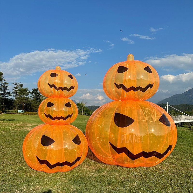 Colorful Inflatable Transparent PVC Pumpkin for Outdoor Events