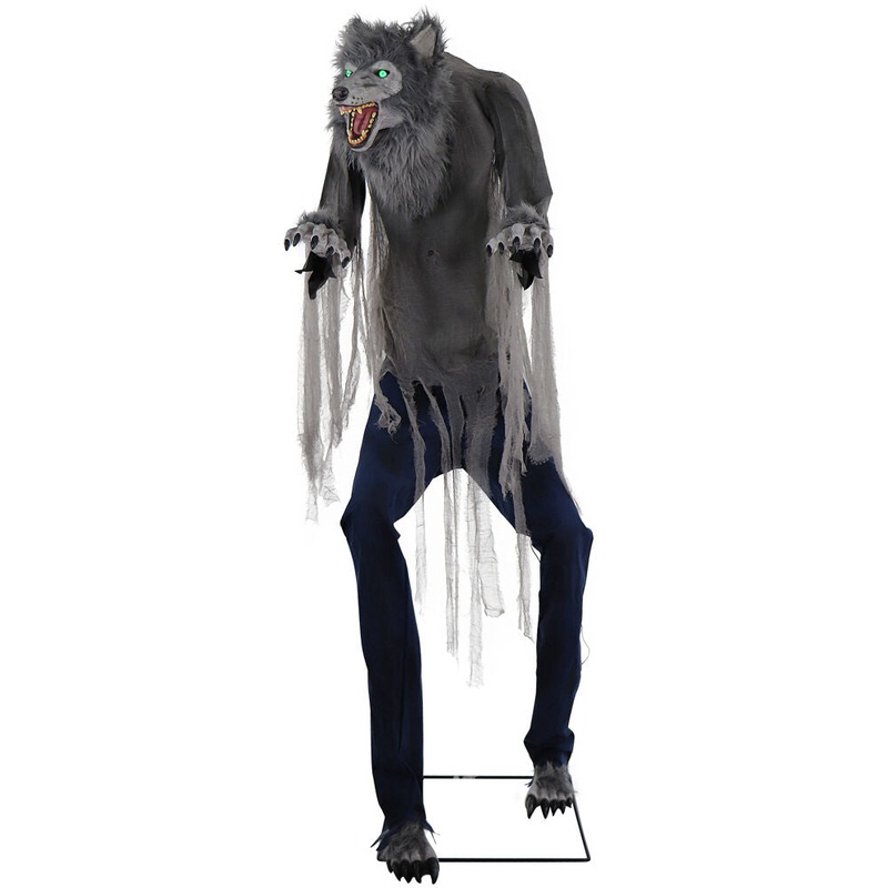 Haunted Hill Farm – 7-Ft. Tall Motion-Activated Towering Werewolf by SVI, Premium Halloween Animatronic, Plug-In