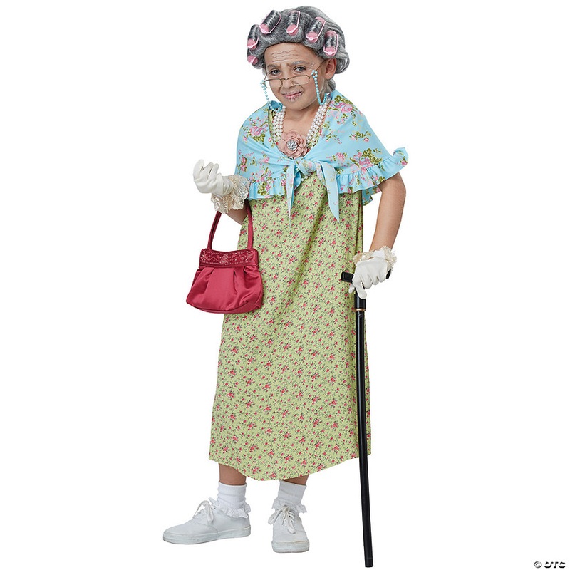 Kids Old Lady Costume Kit