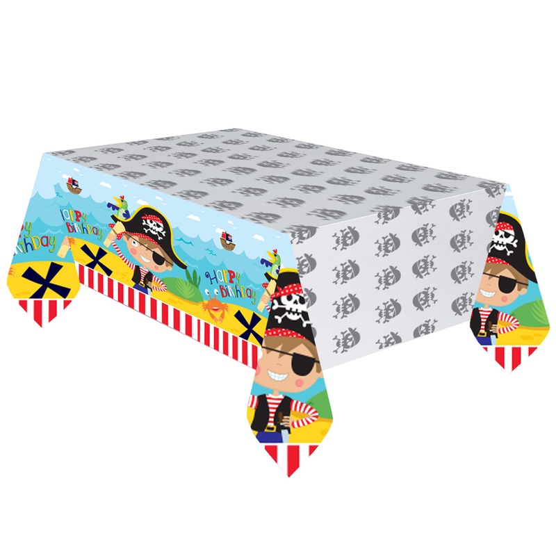 Little pirate Tommy birthday tablecloth 137x243cm