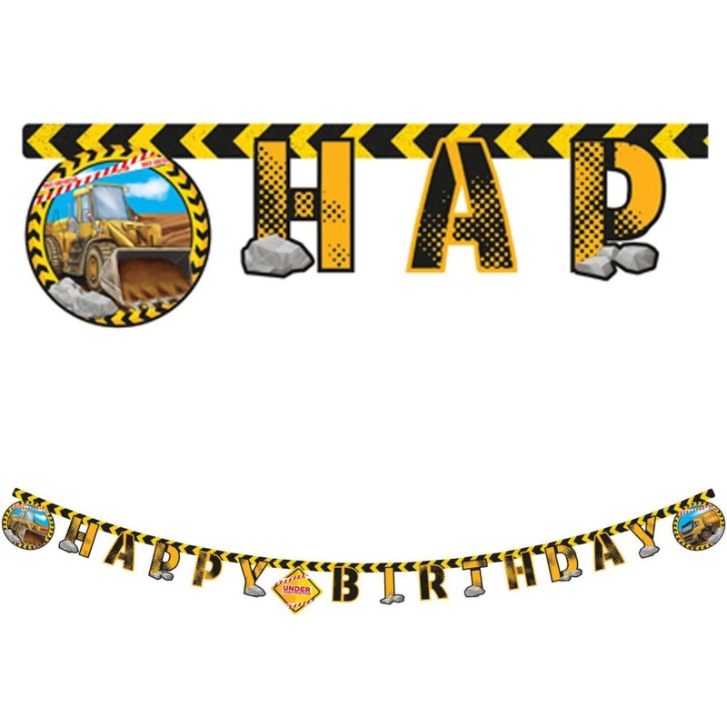 Next Generation FSC Construction Happy Birthday Banner 2m