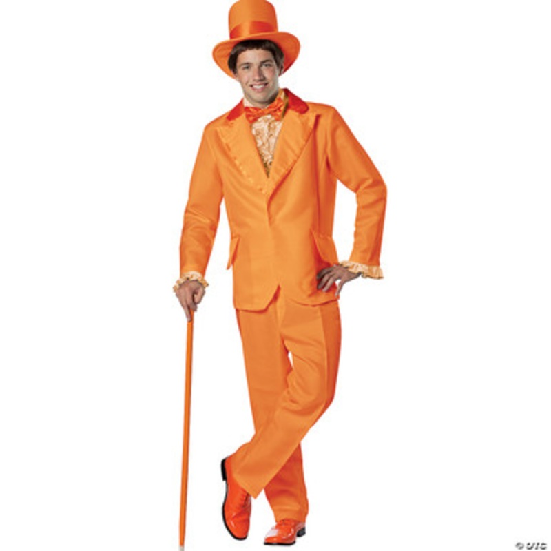 Orange Tuxedo Adult Costume  X-Large