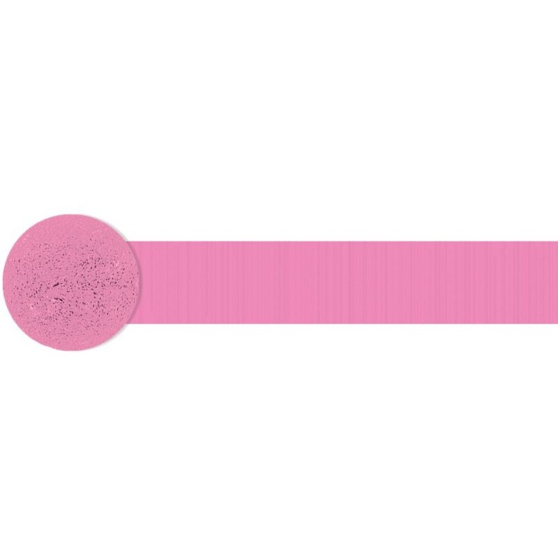 Pink crepe streamers 24m