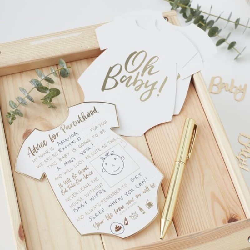 10 gold Oh Baby parenting advice cards