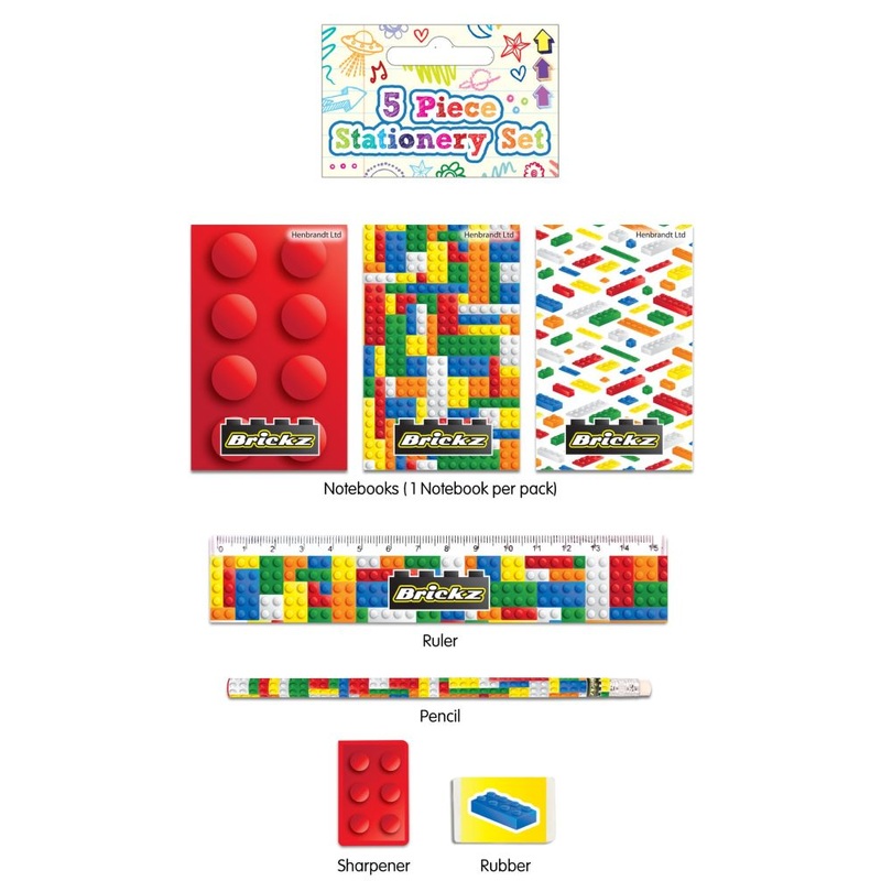 5-piece building block stationery set