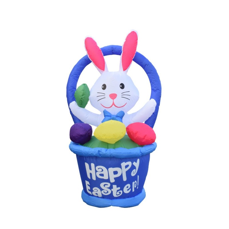 Easter Day Carrot Rabbit Egg Courtyard Decoration LED Luminous Air Model Inflatable
