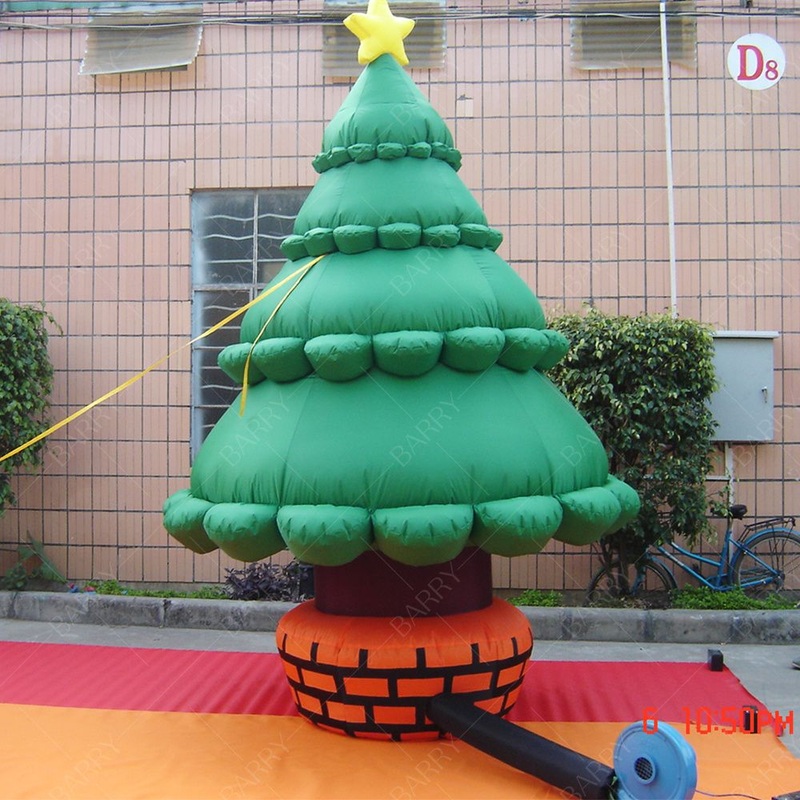 Outdoor PVC Christmas Decorations Yard Green Inflatable Christmas Tree