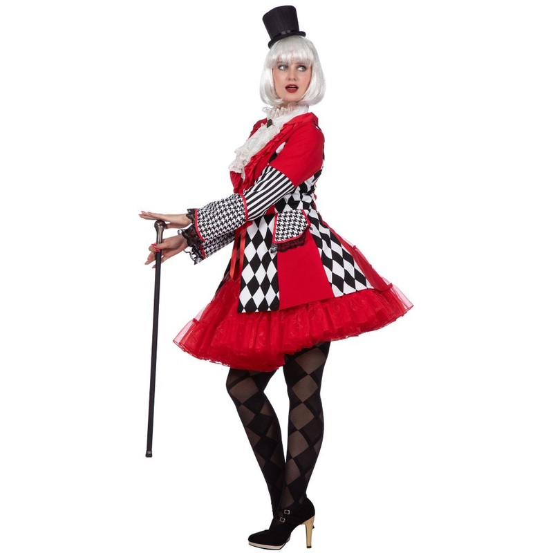 Red-White-Black Checked Jacket for Women