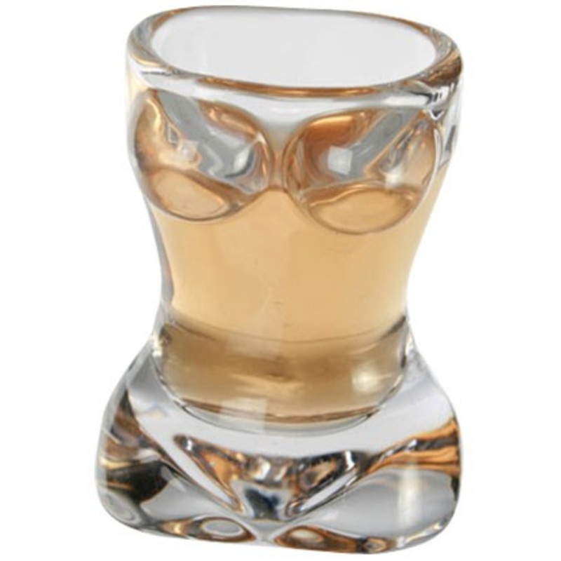 Woman body shot glass