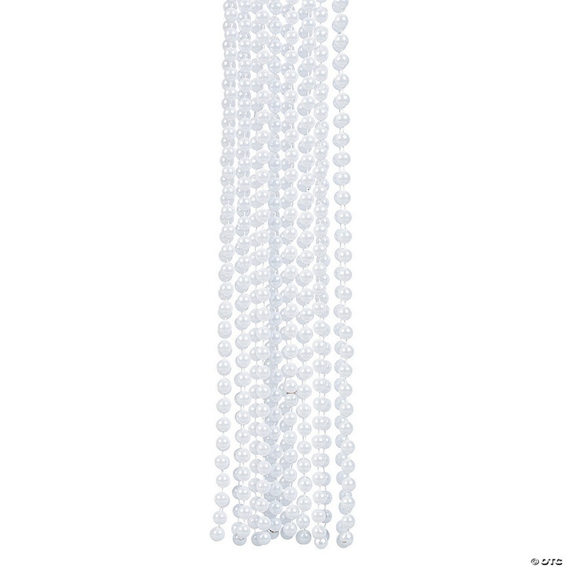 35 Pearl-Look Plastic Beaded Necklaces – 12 Pc.