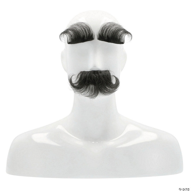 Adults Synthetic Fluffy Eyebrows & Mustache Set