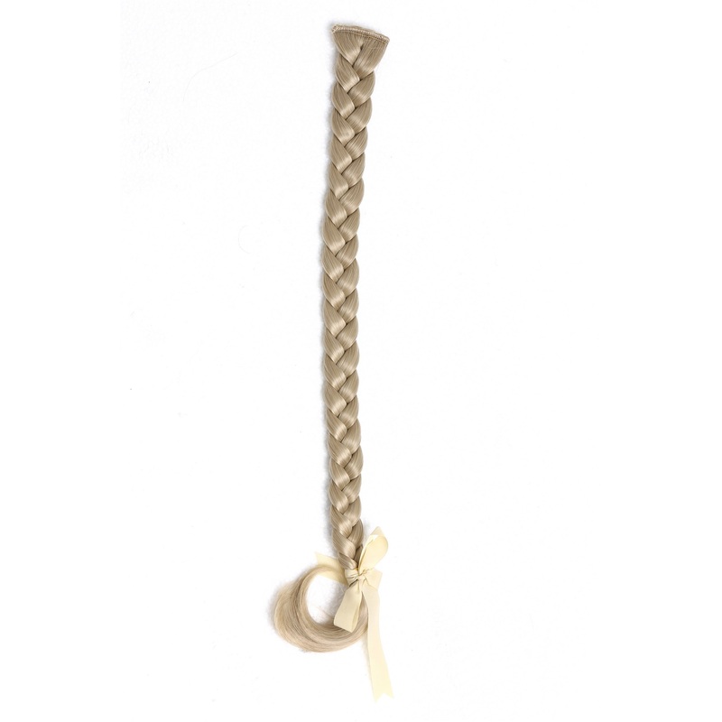 Braided Plait Hairpiece plaited Clip-in Hair Extension long light blonde SA101