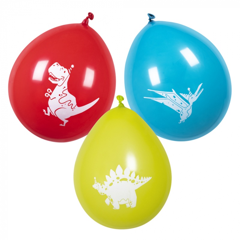 Dino Party Latex Balloons – 6 Pack