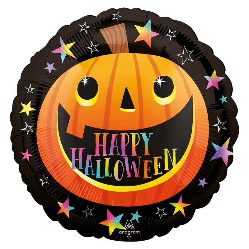 Laughing pumpkin foil balloon 45cm