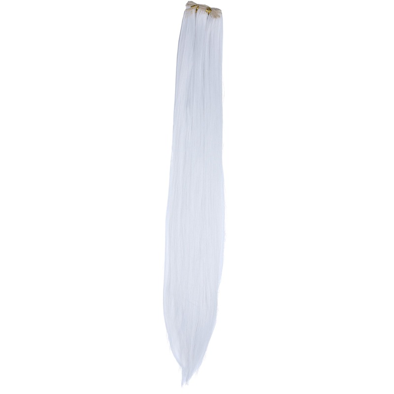 Weft tress synthetic hair sleek for wig extension making white VK-WEFT