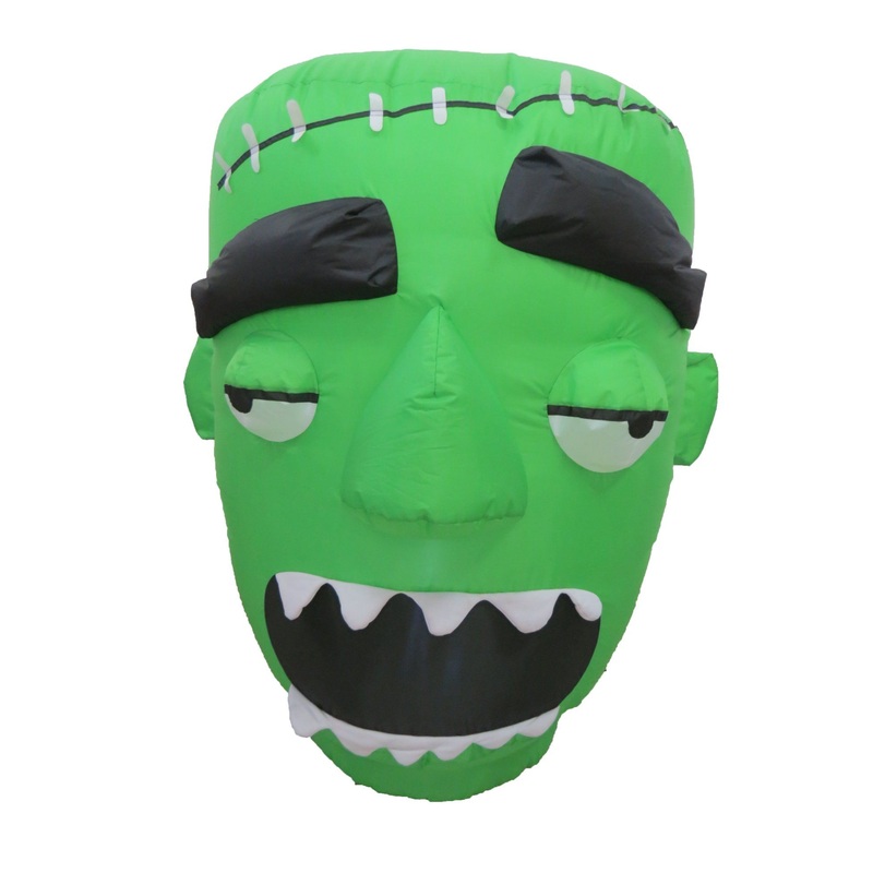 4FT Halloween Inflatable Frankenstein Monster Head LED Home Yard Holiday Decorations