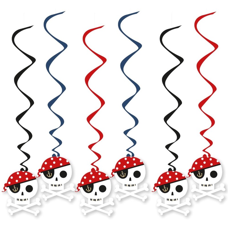 6 treasure hunt swirl hangers 60cm