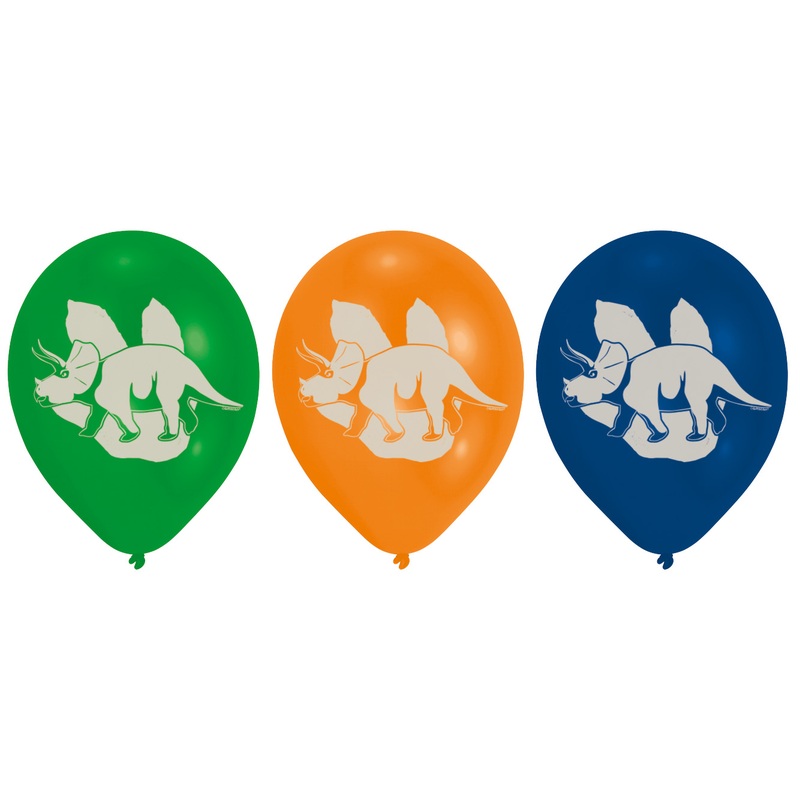 6 Triceratop dinosaur balloons primeval giants