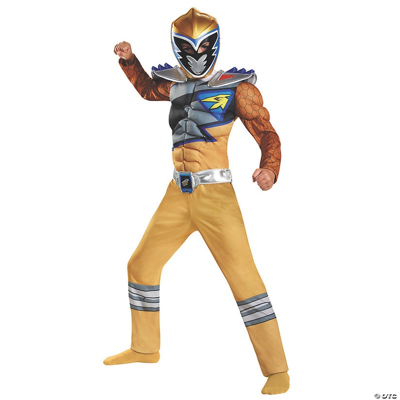 Boy’s Deluxe Power Rangers Dino Gold Ranger Costume – Small