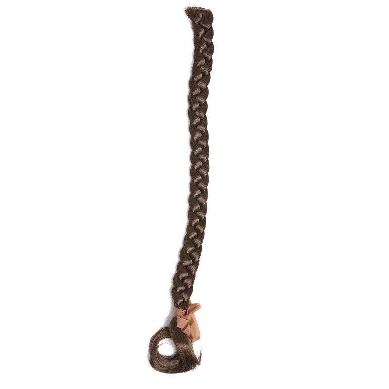 Braided Plait Hairpiece plaited Clip-in Extension long light gold brown SA101