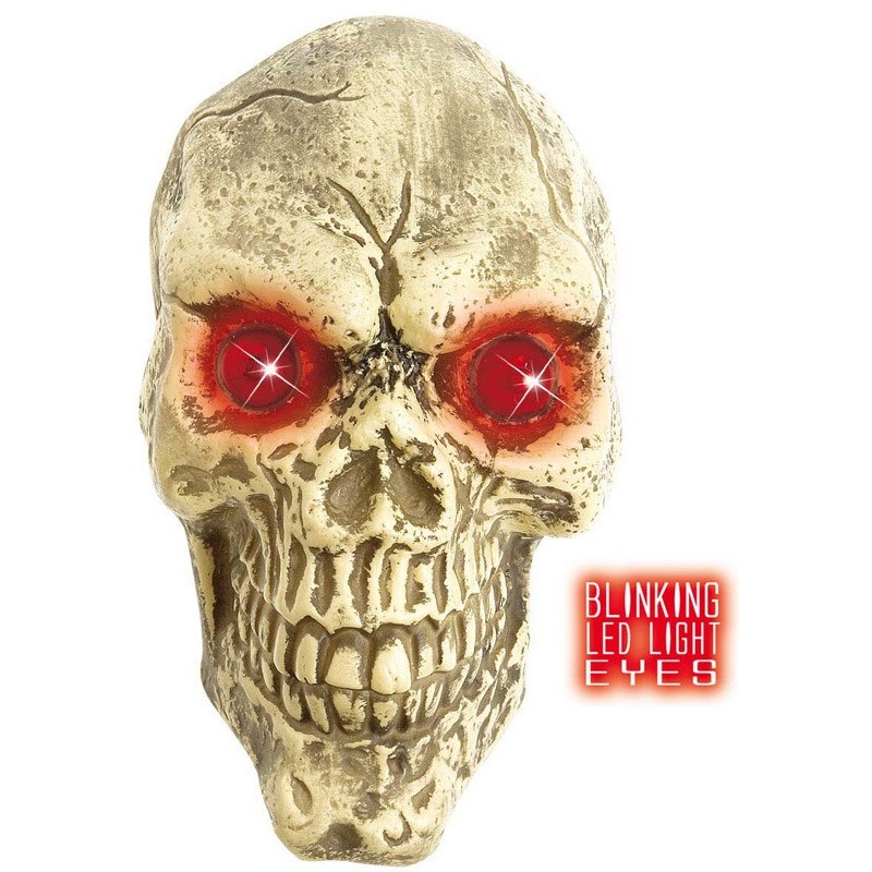 Horror skull Halloween decoration with light effect 25cm