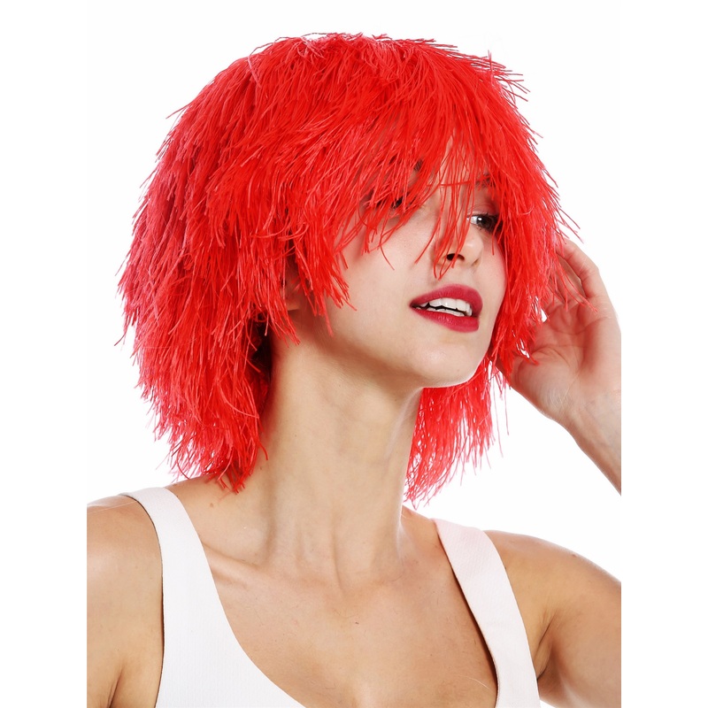 Party Carnival wig women men shaggy strawy voluminous goblin clown red MMSLW