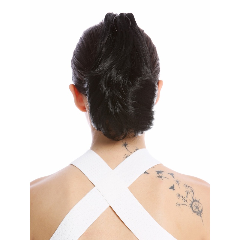 Ponytail Hairpiece Extensions short wavy dark brown 10