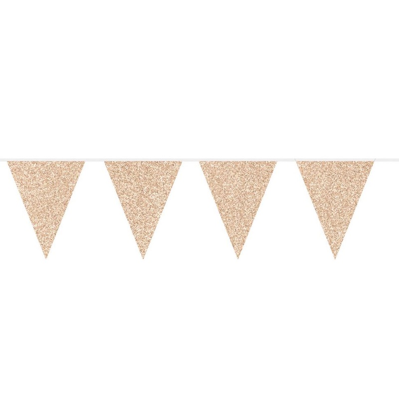 Glitter Pennant Chain Rose Gold 6m
