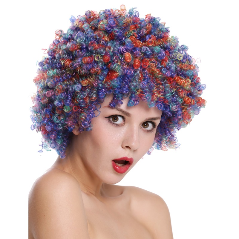 Party wig women men clown afro curls Halloween carnival colourful SZL-001-