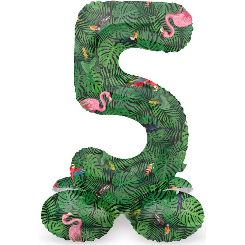 Standing Number 5 Balloon Jungle 41cm