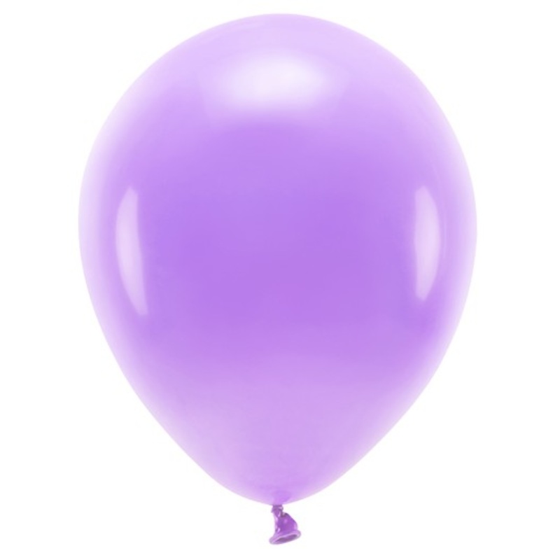 10 eco pastel balloons purple 26cm