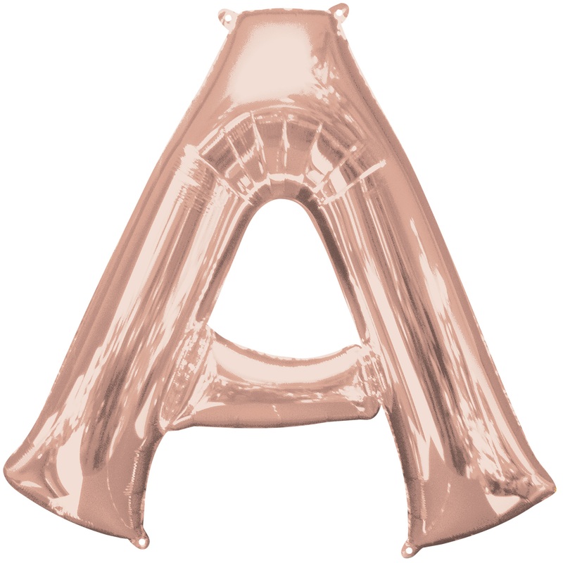 16” Letter ‘A’ Rose Gold Air Fill Balloon
