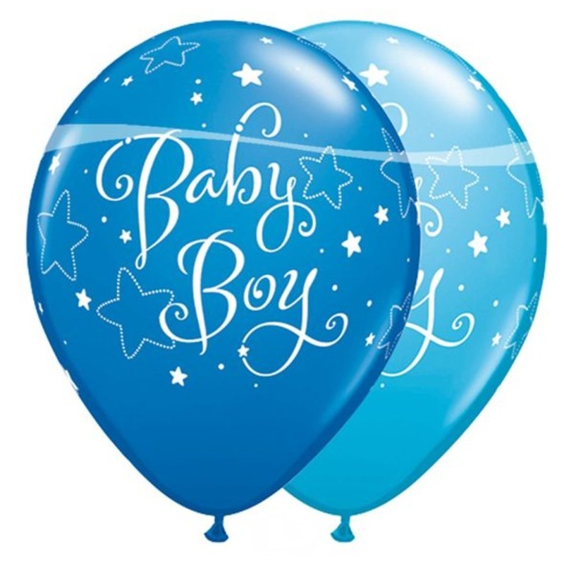 25 blue balloons Baby Boy 27cm