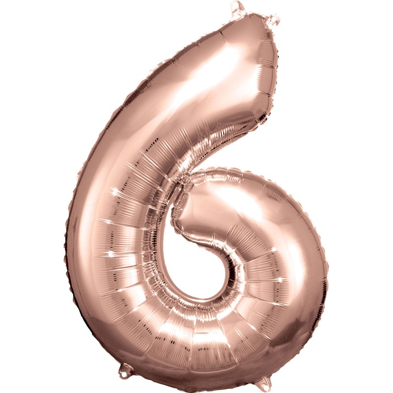 33 Rose Gold Numbered Foil Balloon #6