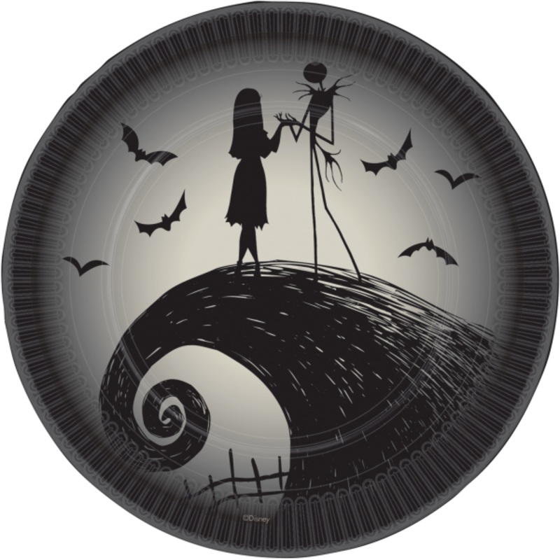 8 Nightmare Before Christmas paper plates 23cm
