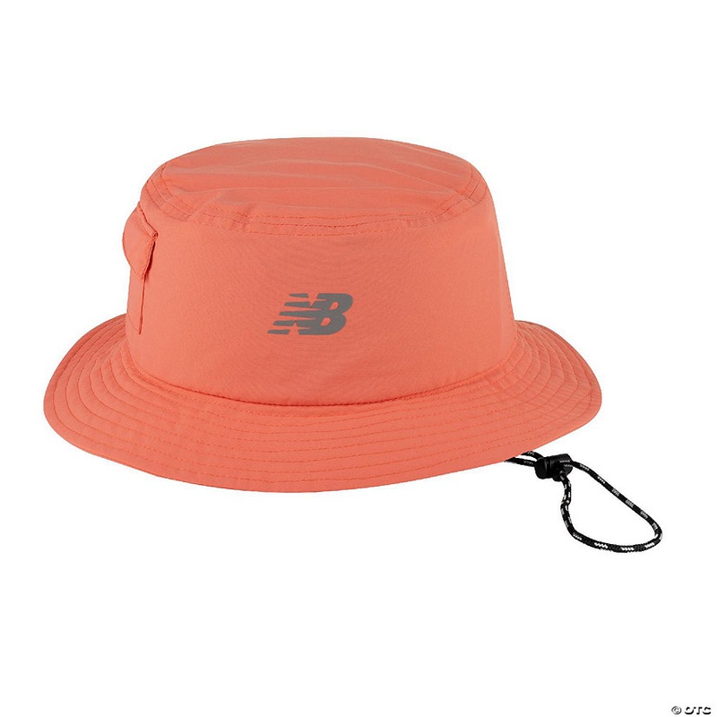 New Balance Gray NB Logo Gulf Red Cargo Bucket Hat