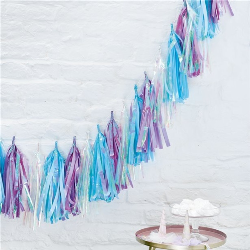 Tassel garland iridescent 3m