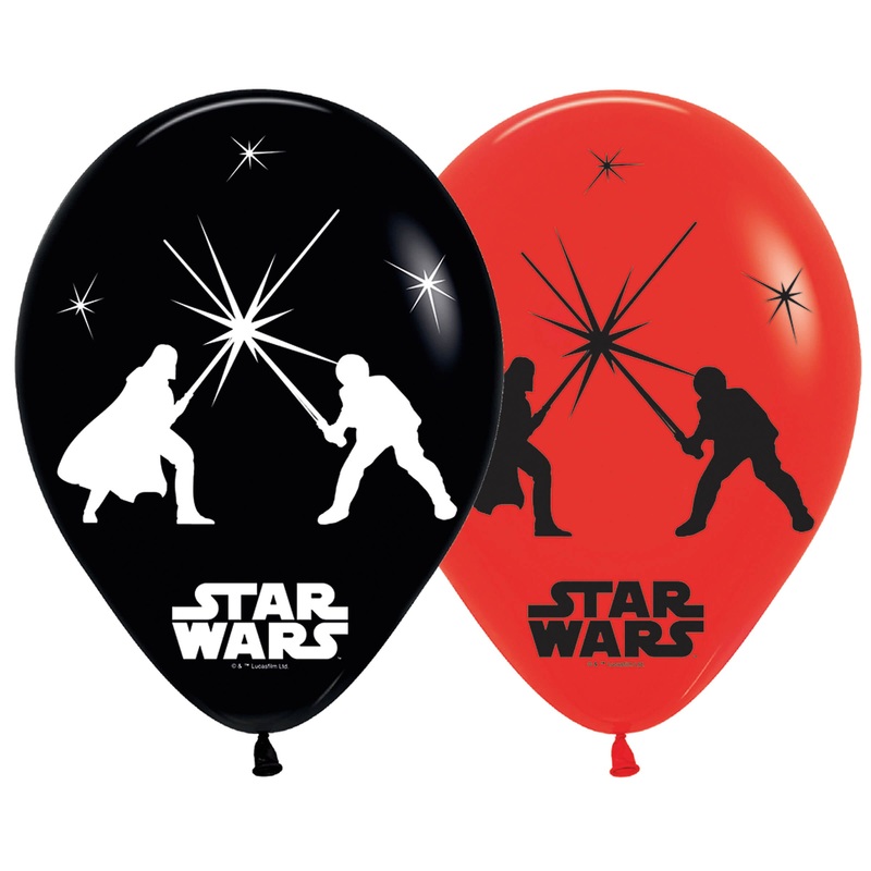 5 LED Star Wars balloons 28cm