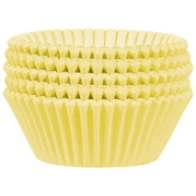 50 pastel yellow muffin tins 5cm