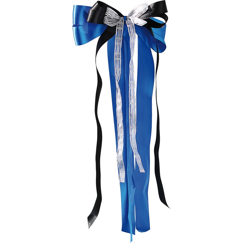 Shoulder bag ribbon blue-black 23 x 50cm