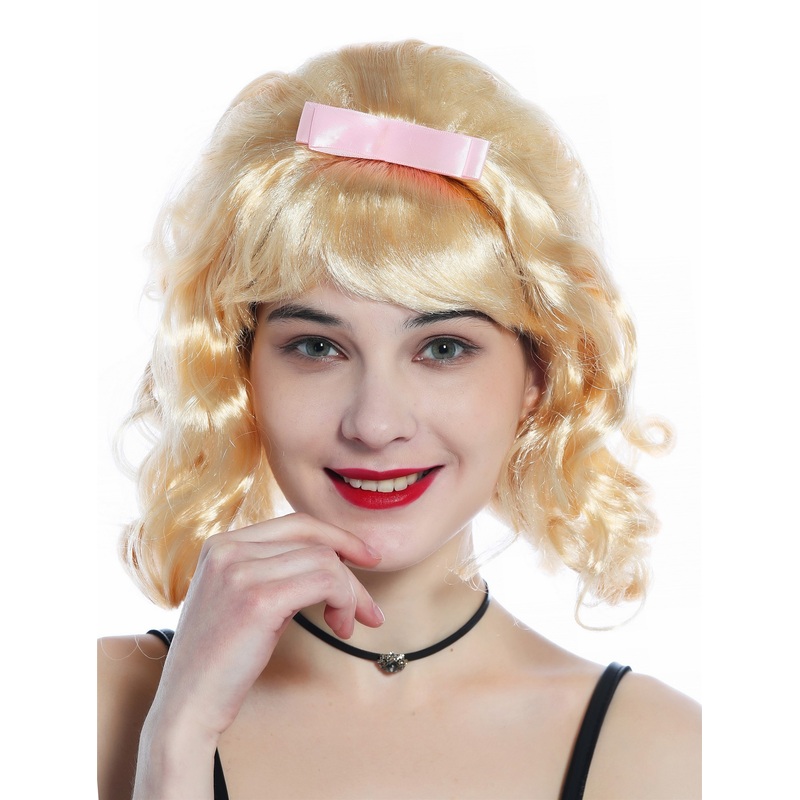 Women’s Wig Lady Halloween Carnival Beehive Rockabilly Blond 50’s Retro 91734