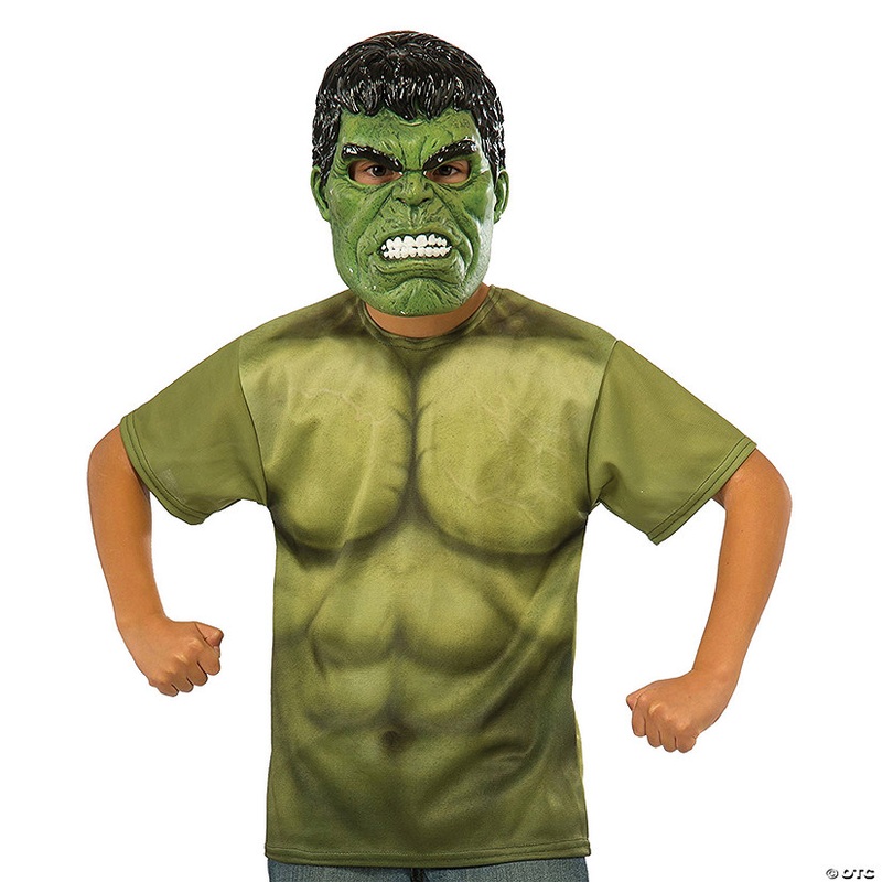 Boy’s Hulk T-Shirt & Mask Costume Kit
