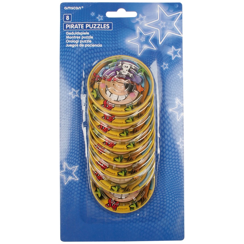 Pirate party puzzle for gift bags 8 pieces