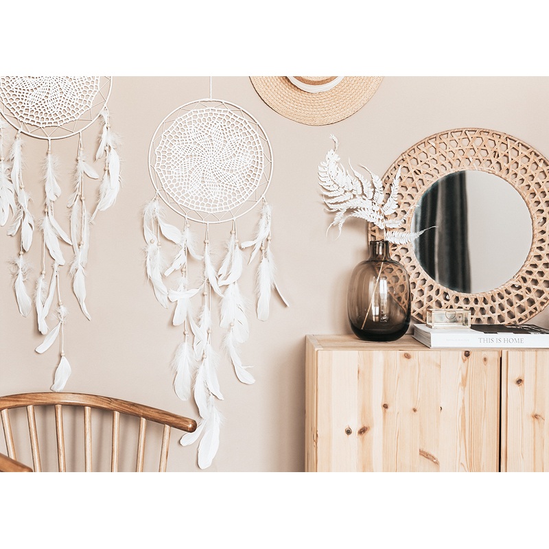 White boho dream catcher 30 x 94cm