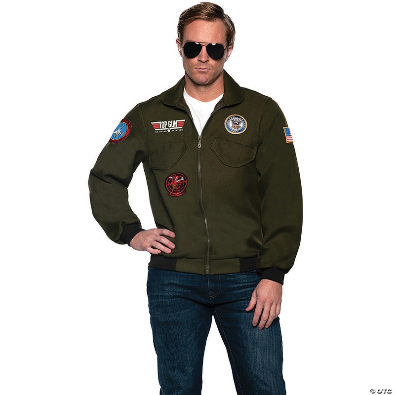 Adults Top Gun Navy Pilot Jacket Costume Accessory