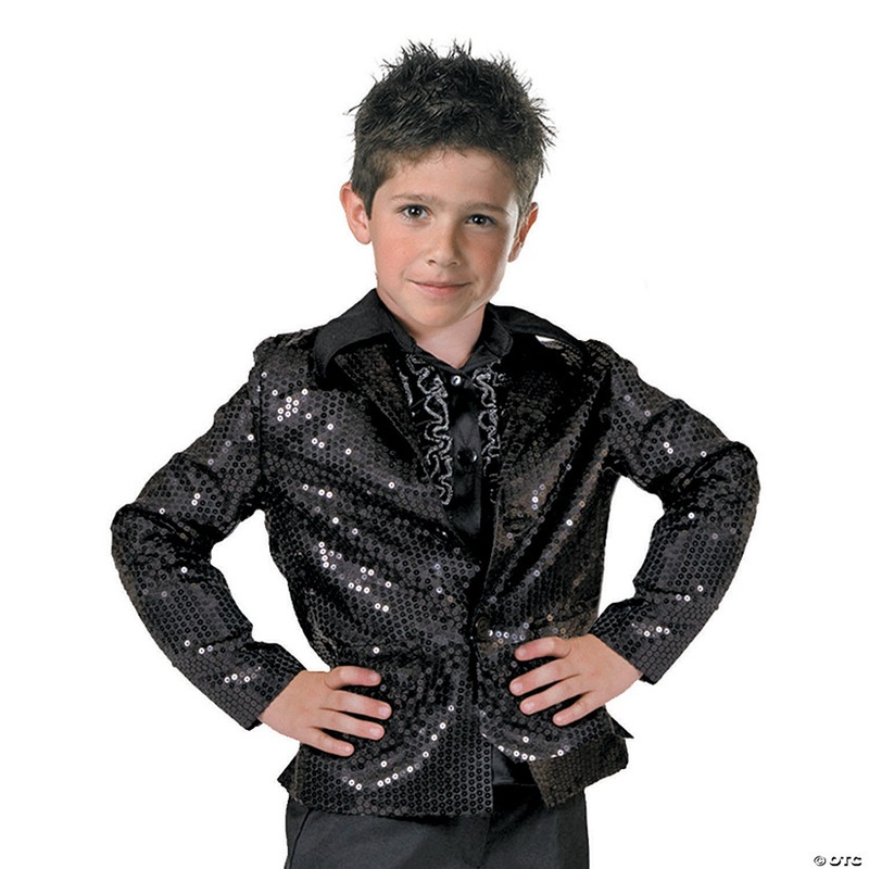 Boy’s Black Disco Jacket Costume