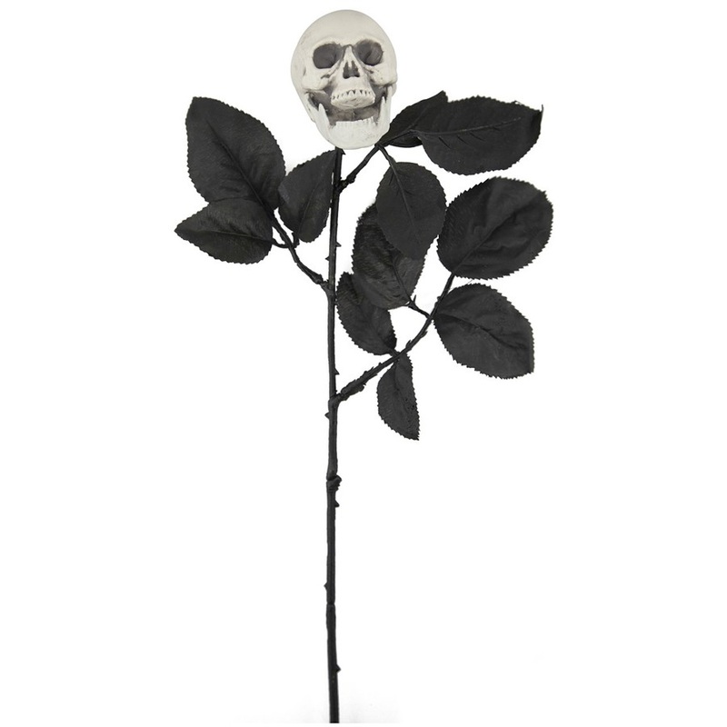 Skull black rose Halloween decoration