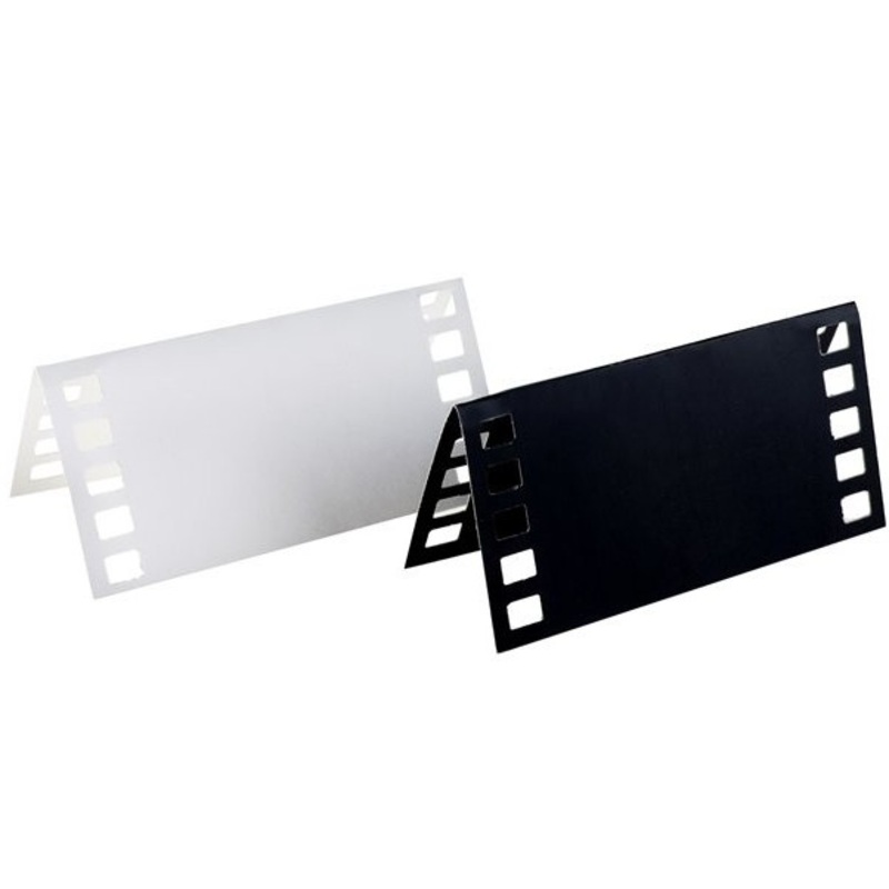 10 Hollywood place cards black and white