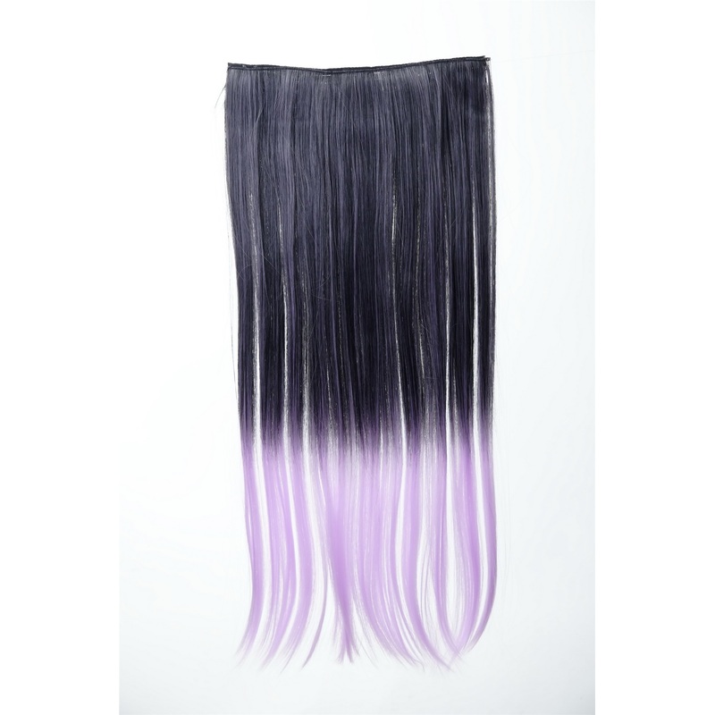 5 Clip-In Extension Straight Ombre Black Purple YZF-3179P-1BTTF2403A